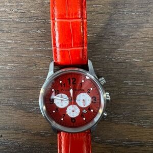 Dooney & Bourke Red Chronograph Watch